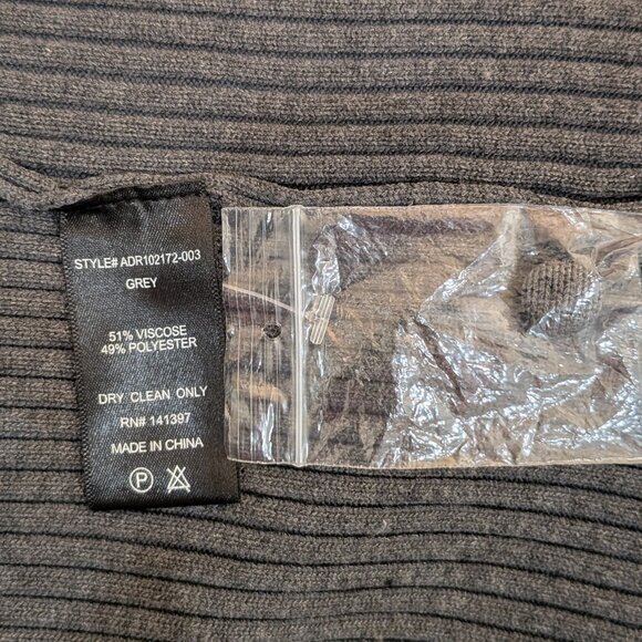 Astr the Label Long Sleeve Sweater Dress Grey Ribbed Midi Bodycon XL  Cutouts - Picture 7 of 12